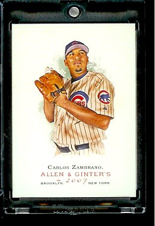2007 Topps Allen & Ginter # 45 Carlos Zambrano Chicago Cubs Baseball Card