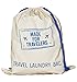 Made for Travelers Premium Natural Cotton Travel Laundry Bag - For Adults and Kids