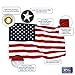American Flag and Flagpole Set - 20 ft. Aluminum 5 Section In-Ground Flagpole, Includes a US Flag 3x5 ft. SolarGuard Nylon by Annin Flagmakers, Patriot Kit Model 742360