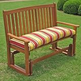 balau outdoor furniture-International Caravan Royal Tahiti Balau Wood Double Glider - TT-2B-017