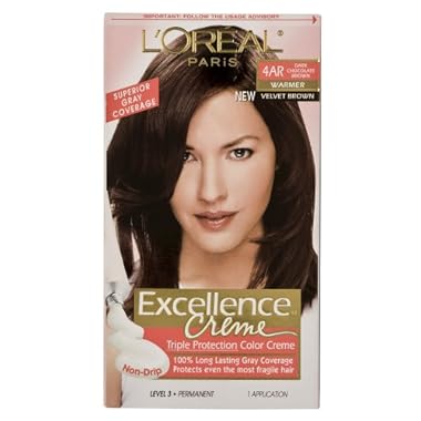 Loreal Excellence Triple Protection Hair Color Creme, 4AR Dark Chocolate Loreal Excellence Triple Protection Hair Color Creme, 4AR Dark Chocolate