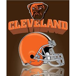 Cleveland Browns Light Weight Fleece NFL Blanket (Grid Iron) (50x60) by Northwest