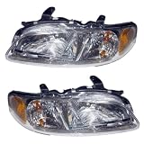 00-03 Nissan Sentra Headlights Headlamps Head Lights Lamps Pair Set by Aftermarket