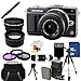 Olympus E-PM2 Mirrorless Micro Four Thirds Digital Camera with 14-42mm f/3.5 - 5.6 II Lens (Black) Kit. Includes: 0.45X Wide Angle Lens, 2X Telephoto Lens, 3 Piece Filter Kit (UV-CPL-FLD), 16GB Memory Card, Tripod, Slave Flash, Carrying Case & More!