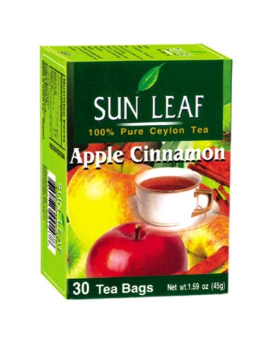 Sun Leaf Apple Cinnamon Tea, 30-Count Tea Bags (Pack of 24) by Sunleaf