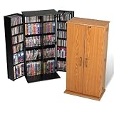 Tall Locking Media Storage Cabinet - Black