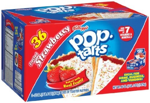 Pop-Tarts Toaster Pastries, Frosted Strawberry, 36-Count Box Reviews