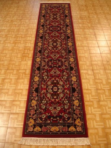 2'7 x 13'1 Red Persian Tabriz Runner Rug