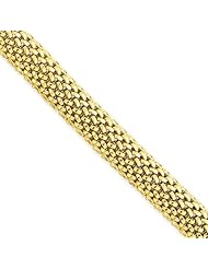 14k Yellow Gold 9.25mm Polished Mesh Bracelet