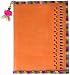 Jkf151 Pinnacle Kutch orange leather nbk with handmade paper which is of 8.25*6.25 in size crafted by local artisans of Kutch village in Gujrat, India RS.2859.00
