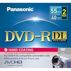 Panasonic 55-min. DVD-R Dual Layer Disc 2-pk. by Panasonic
