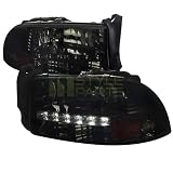 97-03 Dodge Dakota Smoked Headlight with LED by Instyleparts