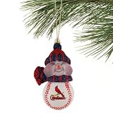 St. Louis Cardinals All Star Light Up Snowman Ornament (Set of 4)