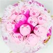 Forever Love Flower Bouquet of Dolls, 11 Mini Pigs