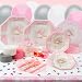 Tiny Blessing Pink Christening Deluxe Party Kit - Party Supplies