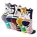 Keaza Womens 5-pack Dog Cotton Winter Warm Crew Novelty Cartoon Socks WZ10