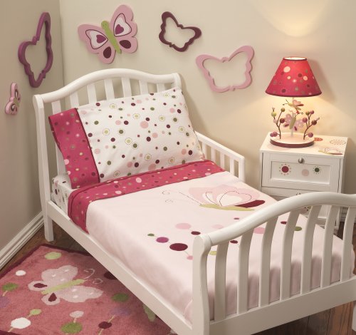 Lambs & Ivy Raspberry Swirl 4 Piece Toddler Set
