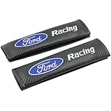Carbon Fiber Racing Sports Style Car Seat belt Cover Shoulder Pads For Ford 1-Pair