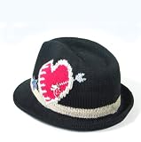 NEW AUTHENTIC COACH BROOKE HEART KNIT HAT (Black) (Petite/Small) Reviewed