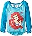 Disney Girls' Mermaid Ariel High-Low Raglan Shirt with Lace Trim