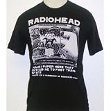 Buy Radiohead Ice Caps Melting 1990s Artwork Mens Black Vintage T-shirt by Chaser