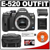 Olympus Evolt E-520 Digital SLR Camera Body with BLM-1 Battery + Cameta Bonus Accessory Kit