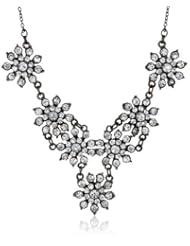 Nina Crystal Multi-Floral V-Necklace, 17"