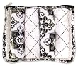 Zip Pouch Burp Cloth-4-Pk:Versailles Black/White Scroll Twill (2), Black/White Diamond Percale (2); 13 1/2" X 10" In Versailles Black & White Clear Zip Pouch