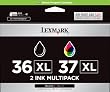 Lexmark 36XL/37XL High Yield Black/color Return Prog Print Cart