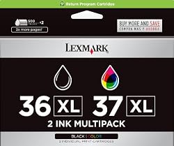 Lexmark 36XL/37XL High Yield Black/color Return Prog Print Cart