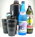 焼酎サーバー豪華セット　（奄美黒糖焼酎2本セット）喜界島・れんと　720ml