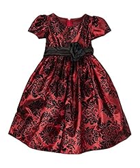 Applique Taffeta/Velvet Party Dress  With a Ribbon  and a Sash 