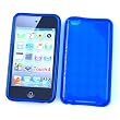 Apple iPod Touch 4th Generation Crystal Silicone Skin Case "Transparent Blue Check Pattern"