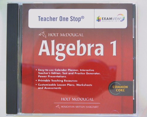 algebra 1 teacher one stop cd rom common core isbn 9780547710570