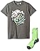 PUMA Big Boys' Short Sleeve Tee and Sock Set