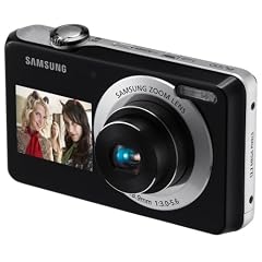 Samsung PL100 Digitalkamera (12.2 Megapixel, 3-fach optischer Zoom, Duales Display (6,85 cm Hauptdisplay/ 3,81 cm Frontdisplay ), Duale Bildstabilisierung) schwarz