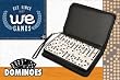 WE Games Double 6 Dominoes in Black Travel Case