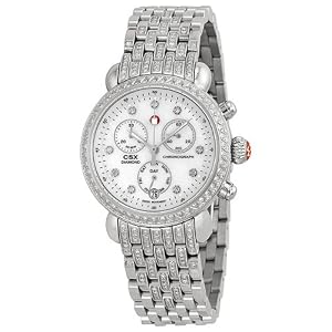Michele Watches, Women's Signature Csx-36 Diamond, Diamond Dial On Diamond Bracelet