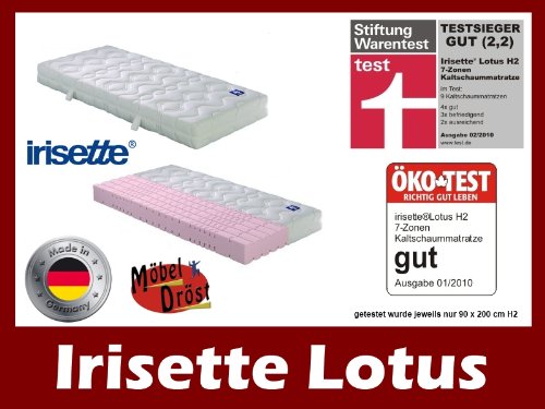 Irisette Kaltschaummatratze Lotus - 90x200cm H2 - RG 55