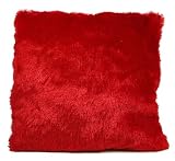 Red Flurry Teddy Bear Pillow Sham
