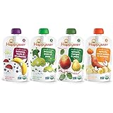 Happy Baby Organic Baby Food, Stage 2 4 Flavor Variety Pack, 4 Ounce (Pack of 16)