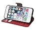 iPhone 6s Plus Wallet Case,iPhone 6 Plus Wallet Case,ACO-UINT Premium Retro Embossed Flower Wallet Leather Case,Folio Book Cover Strap Case with Card Slots for iPhone 6/6s Plus[Wine red]