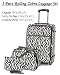 Ladies 3 Piece Zebra Print Rolling Luggage & Carry On Set