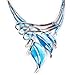 Qiyun (TM) Fashion Lake Blue Leaf Lariat Y-Necklace Chain Necklace Earrings Jewelry Set