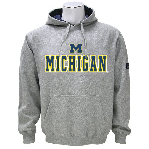 Buy Michigan Wolverines Colosseum Athletic Grey Auto Fleece Hoodie