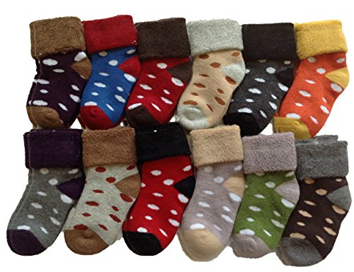 Lian LifeStyle Children Dotted Socks, Random Color