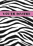 Zebra Print Invitations, 8ct