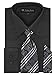 Men's Long Sleeve Dress Shirt, With Tie And Hanky - Many Colors