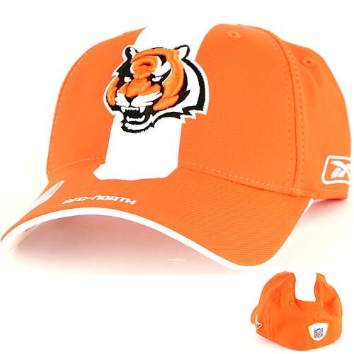 Cincinnati Bengals White Center Panel Flex Fit Baseball Hat