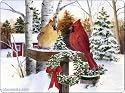 Pimpernel Christmas Cardinals Placemats - Set of 4 (Large)